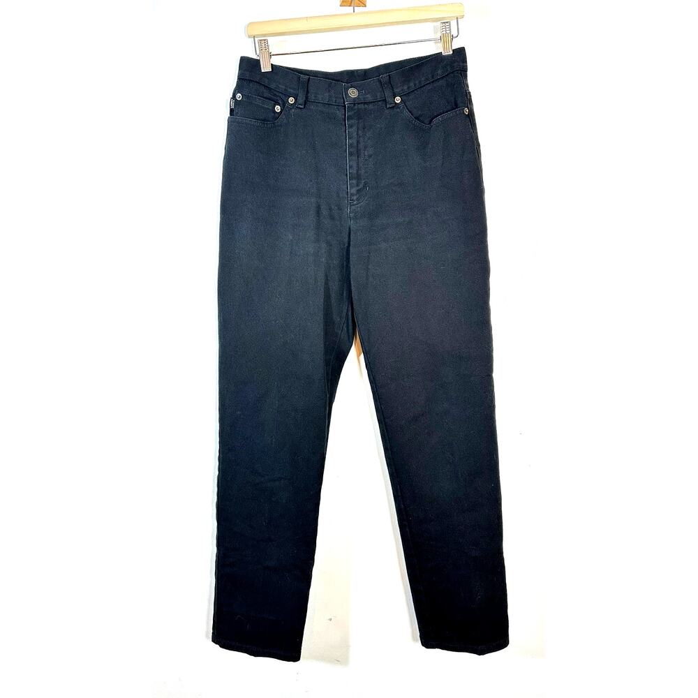 Ralph Lauren Jean Co Black Straight Leg High Rise Denim Jeans Womans‎ 8